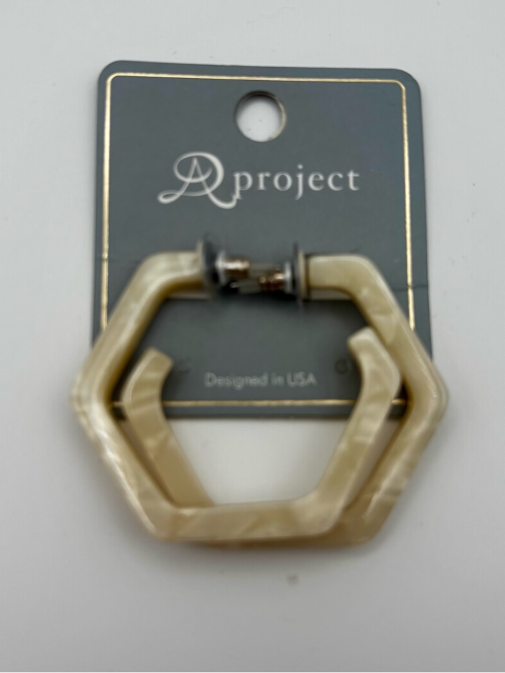 A Project Hexagon Hoop Earrings